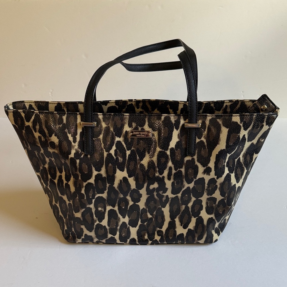 Kate Spade Animal Print Tote with Black Straps
